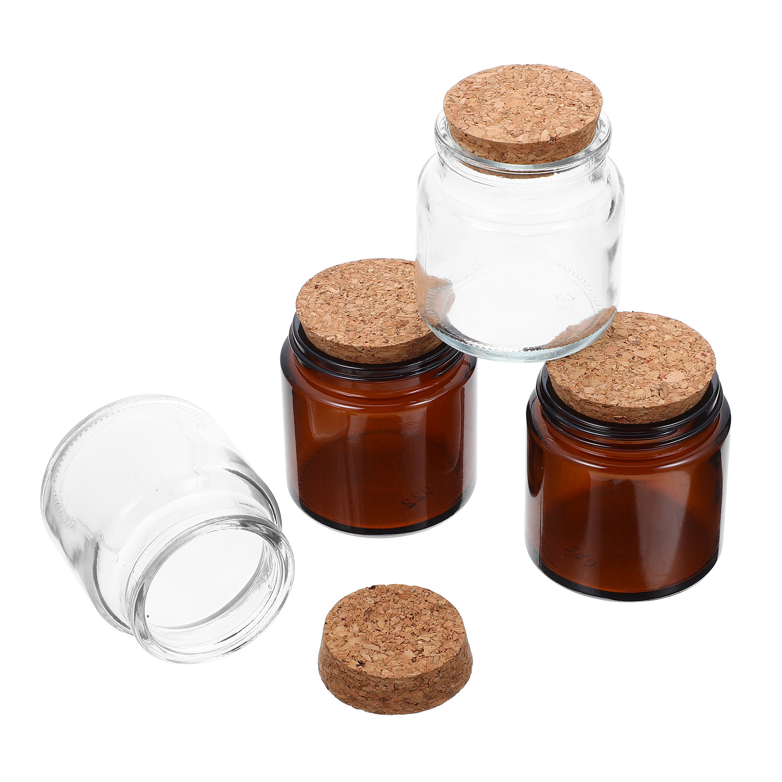 4 frascos de vidrio grueso con - Candle Making Jars With Lids reseña y precio