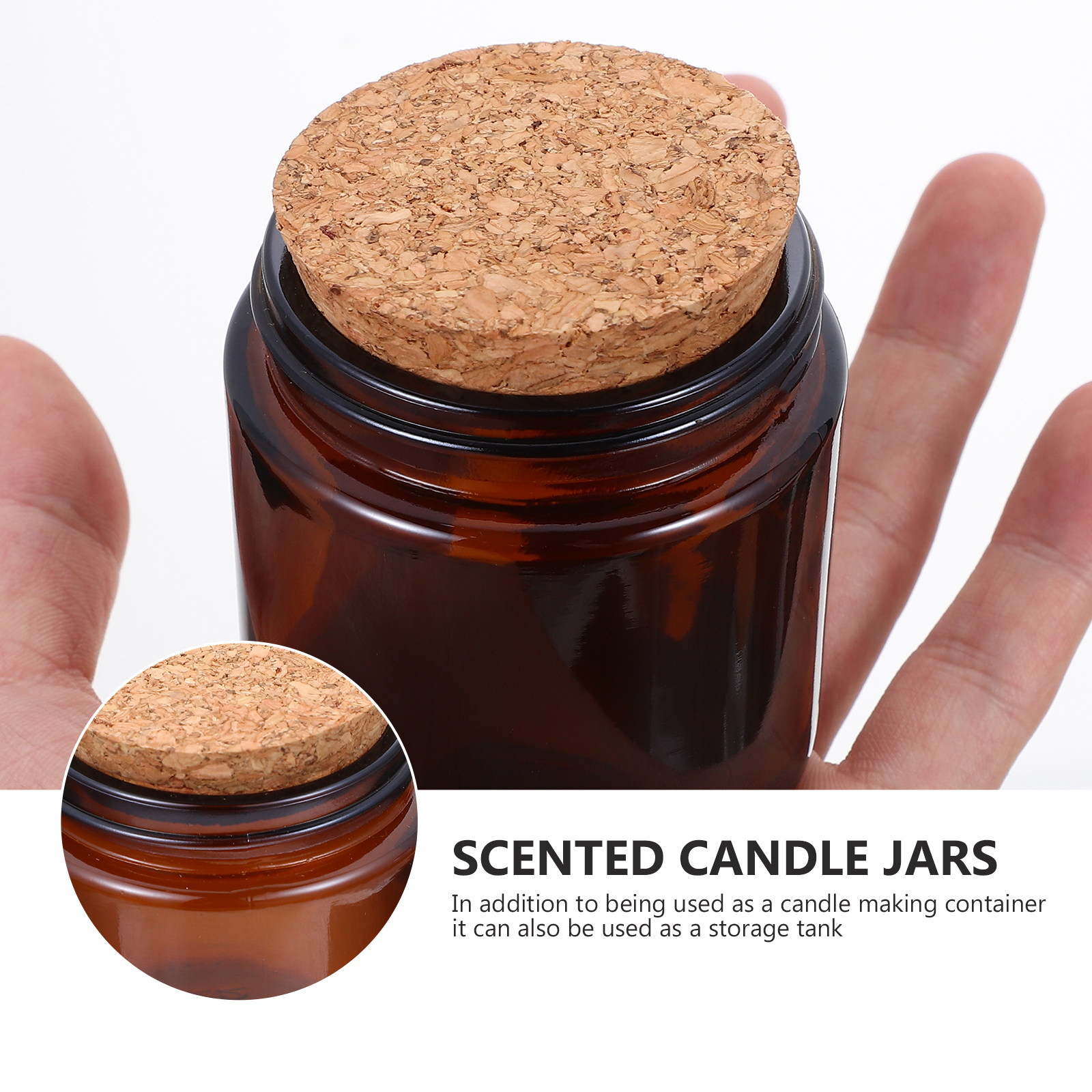 4 frascos de vidrio grueso con - Candle Making Jars With Lids reseña y precio